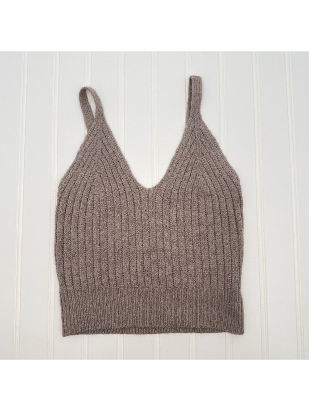 Be Cool Los Angeles Tank Sweater V-neck Pink Size Small Crop